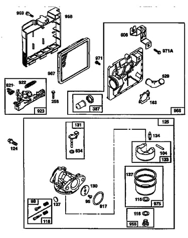 Carburetor and air cleaner assembly