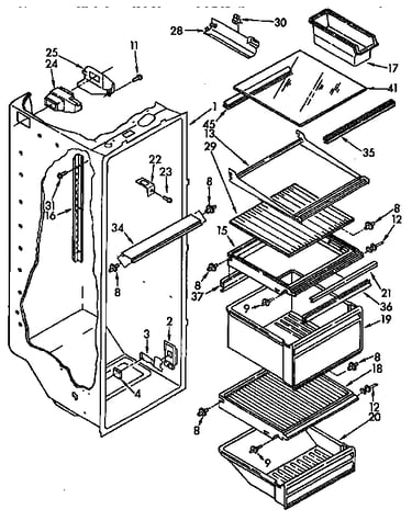 Refrigerator liner parts
