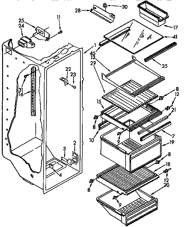 Refrigerator liner parts