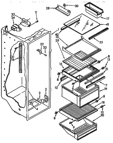 Refrigerator liner parts