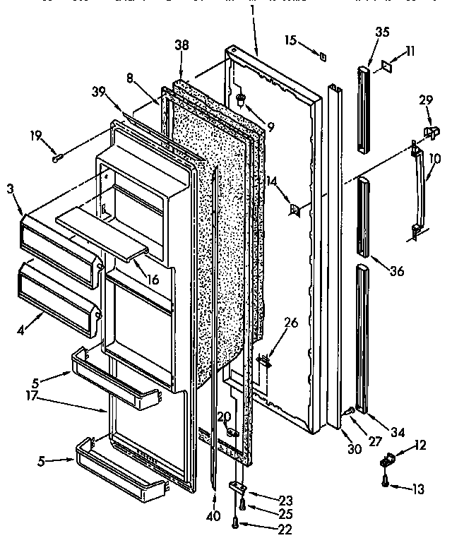 Refrigerator door parts