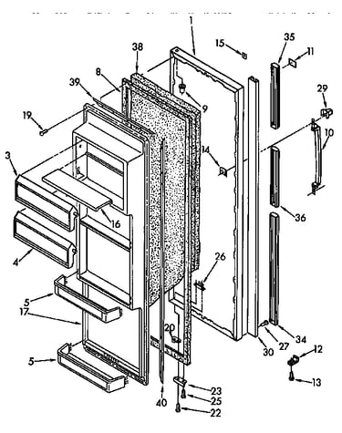 Refrigerator door parts