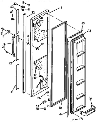 Freezer door parts