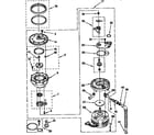 KitchenAid KUDJ23HYWH3 pump and motor parts diagram