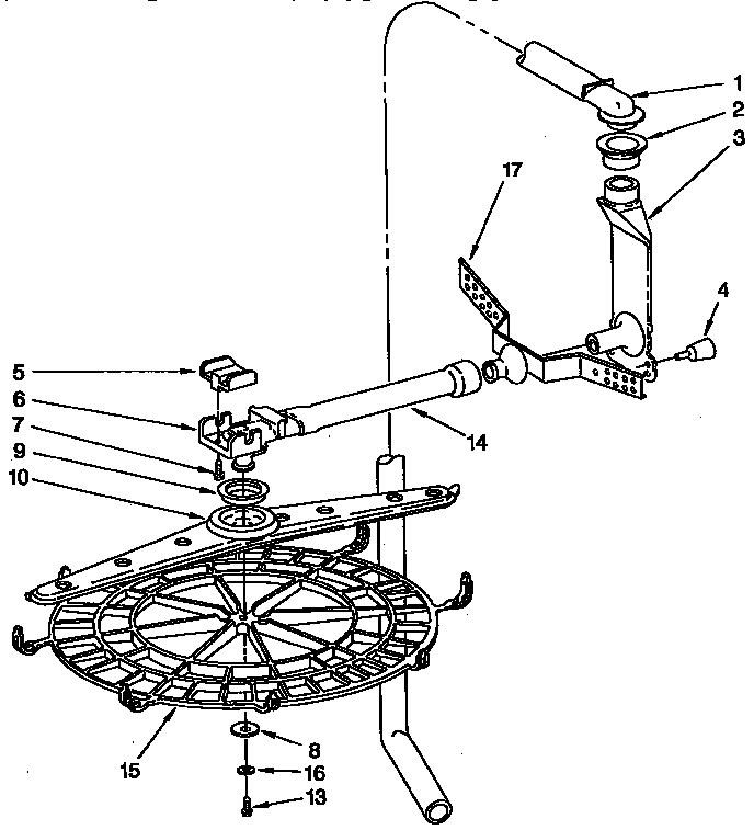 Upper wash and rinse parts