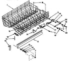 KitchenAid KUDJ23HYWH3 upper rack and track parts diagram