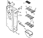 Kenmore 1069430412 freezer liner parts diagram