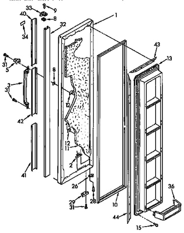 Freezer door parts