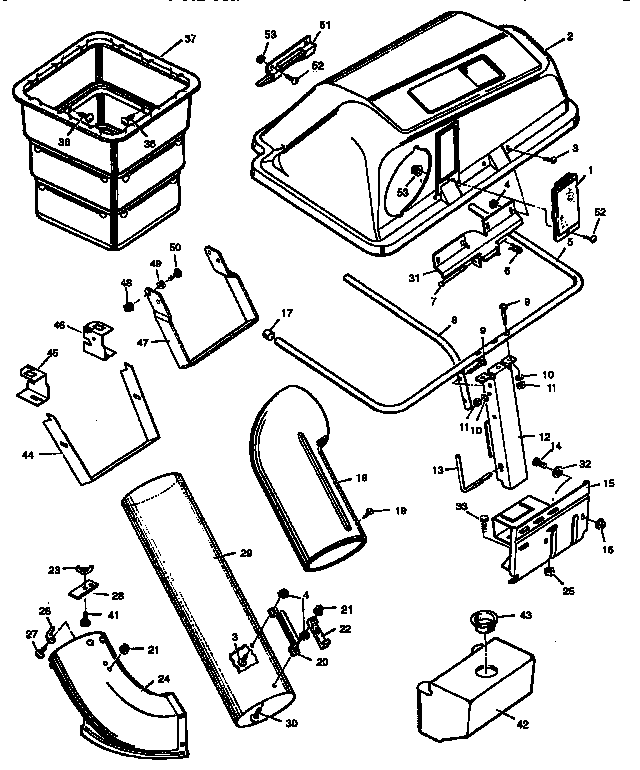 Repair parts grass bagger