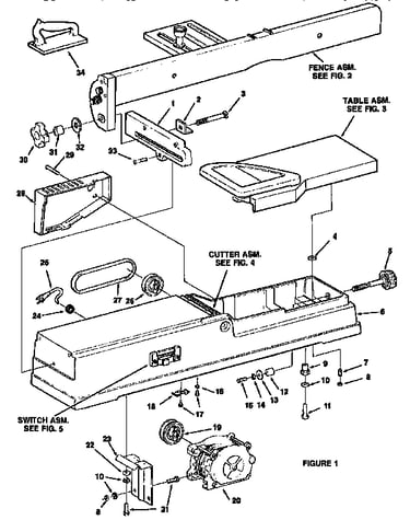 Repair parts - jointer-planer