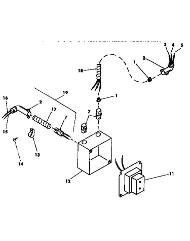 Wire junction box assembly with transformer