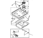 Whirlpool RF365PXYW2 cooktop parts diagram