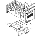 Whirlpool RF365PXYW2 door and drawer parts diagram