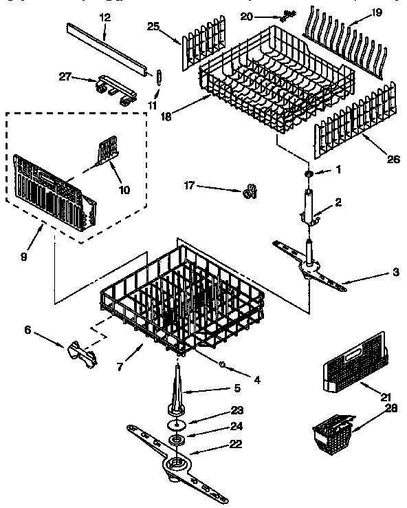 Dishrack parts