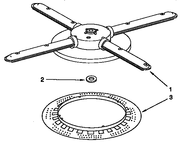 Lower washarm and strainer parts