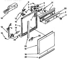Whirlpool DU8700X4 frame and console parts diagram