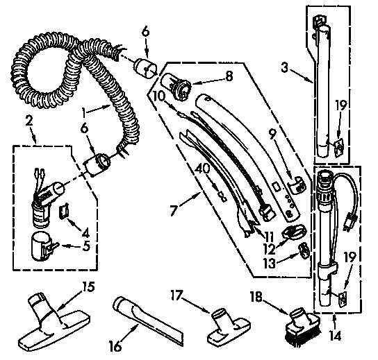 HOSE AND ATTACHMENT PARTS