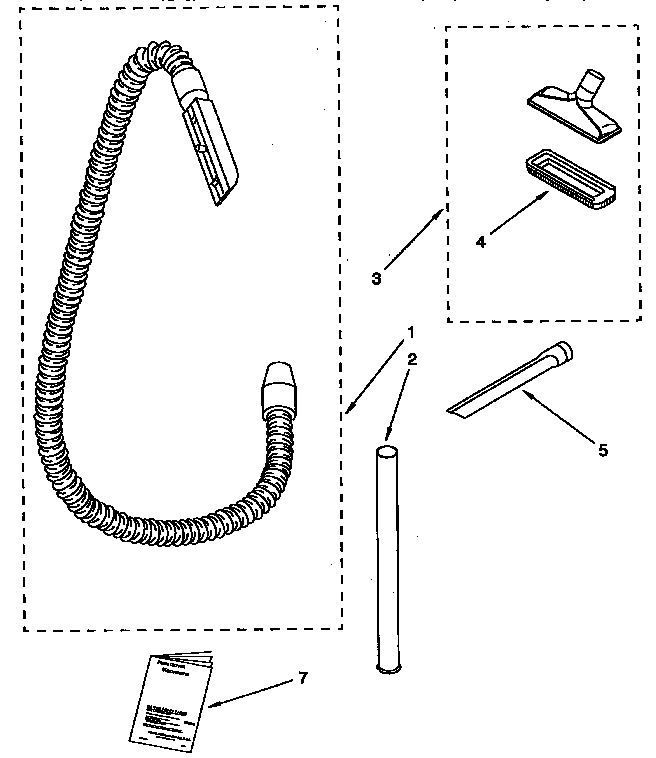 Hose and attachment parts