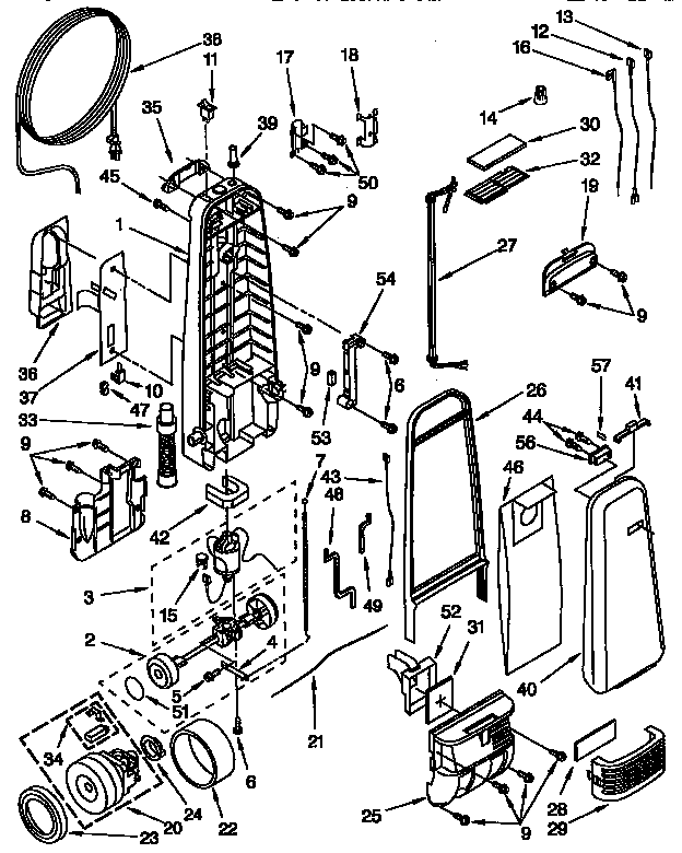 Dust compartment parts