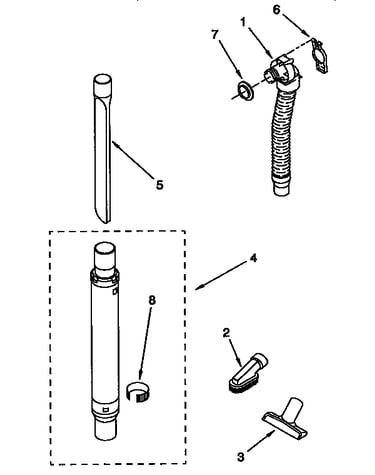 Hose and attachment parts