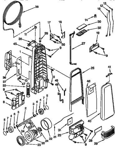 Dust compartment parts