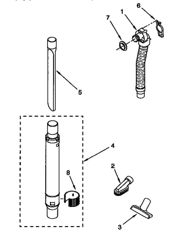 Hose and attachment parts