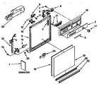 Kenmore 6651663591 frame and console parts diagram