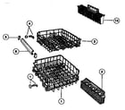 Frigidaire DW7600AWW1 rack assemblies diagram