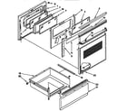 Whirlpool RF376PXYB2 door and drawer parts diagram
