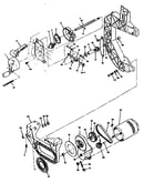 Bevel drive and motor mount assembly parts