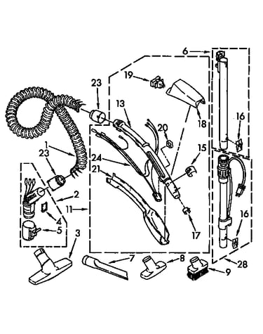 Hose and attachment parts