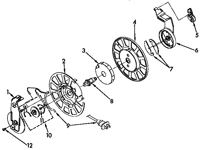 Power cord reel parts