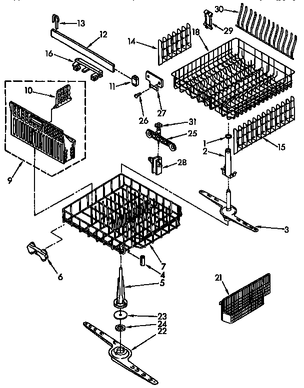 Dishrack parts