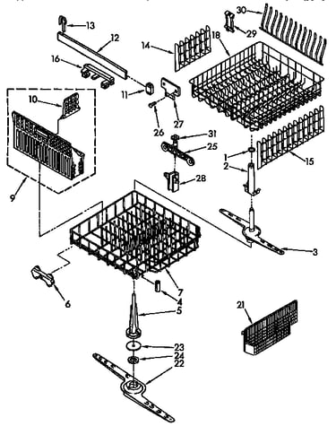 Dishrack parts