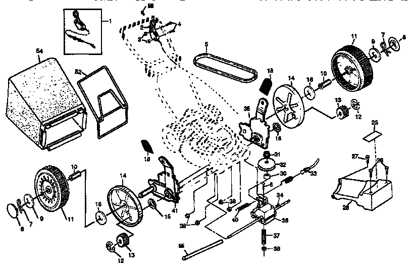 22" rotary lawn mower