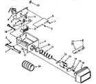 Kenmore 1069545510 motor and ice container parts diagram