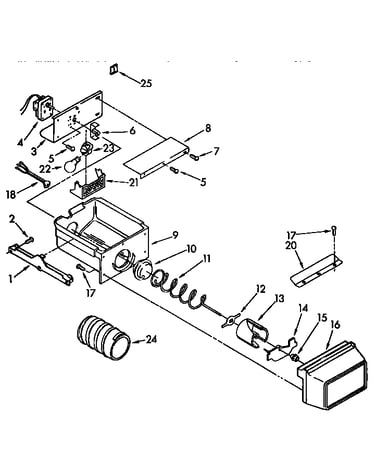 Motor and ice container parts