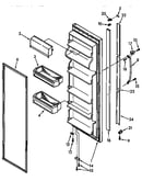 Refrigerator door parts
