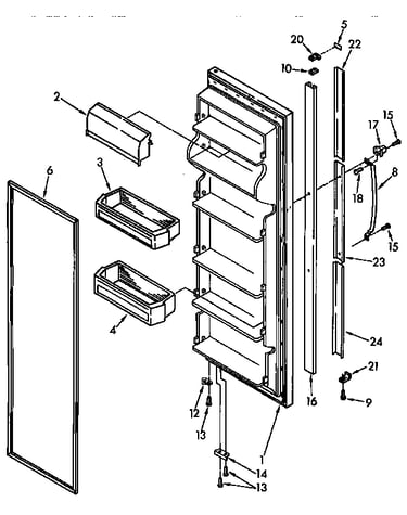 Refrigerator door parts