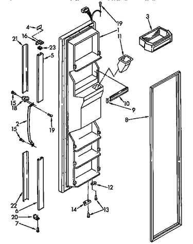 Freezer door parts