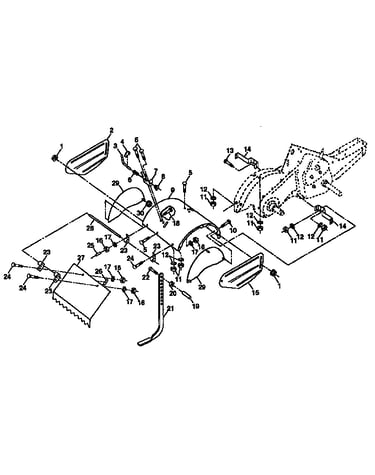 Repair parts, tine shield
