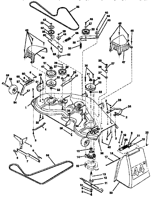 44" MOWER DECK