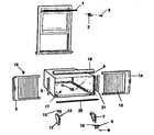 Kenmore 2539741590 window mounting parts diagram