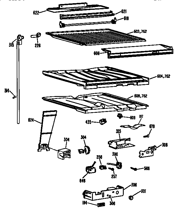 Compartment separator parts