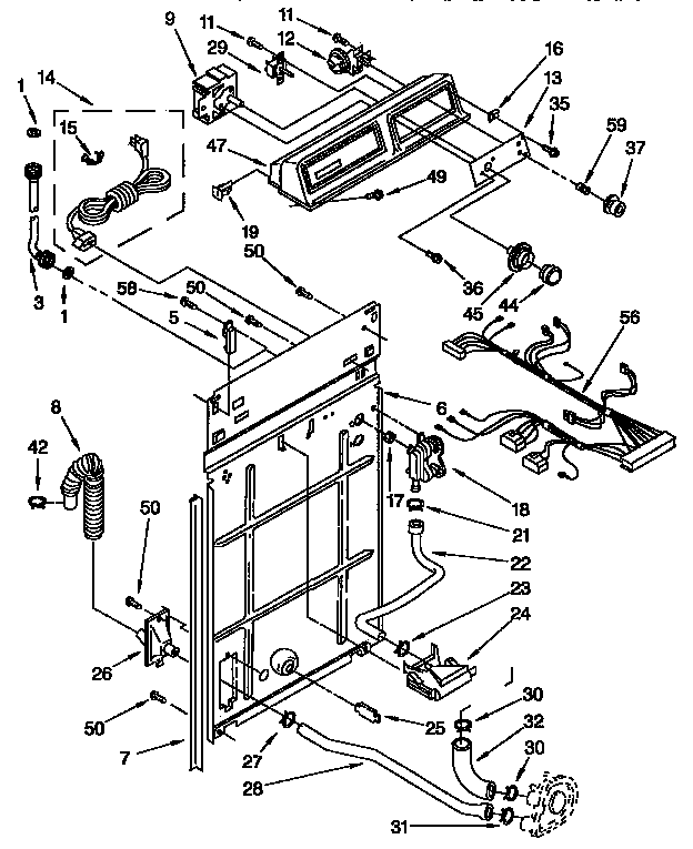 CONTROL AND REAR PANEL PARTS