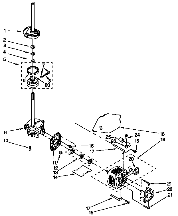 BRAKE, CLUTCH, GEARCASE, MOTOR AND PUMP PARTS