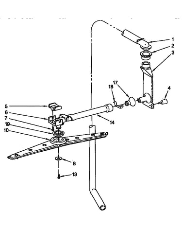 Upper wash and rinse parts