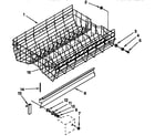 KitchenAid KUDH23HY2 upper rack and track parts diagram