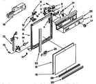 Whirlpool DU8900XB0 frame and console parts diagram