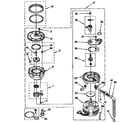 KitchenAid KUDA23ZY1 pump and motor parts diagram